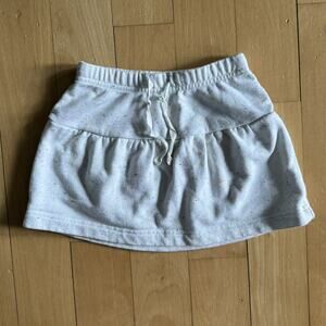 White Drawstring Sweatskirt Neon Flecks Rockets of Awesome Girls Sz 4